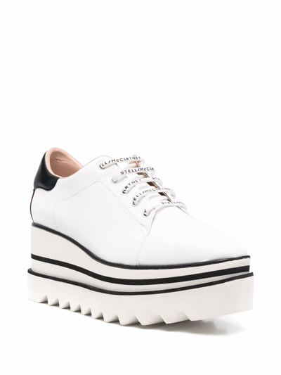 Shop Stella Mccartney Elyse Platform Sneakers In Blanco