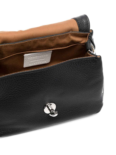 Zanellato Small Leather Handbag With Adjustable Shoulder Strap In Black