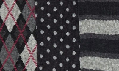 Shop Lorenzo Uomo Assorted 3-pack Patterned Socks In Black