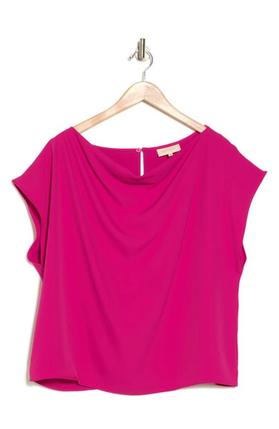 Shop Melloday Cowl Neck Top In Pink