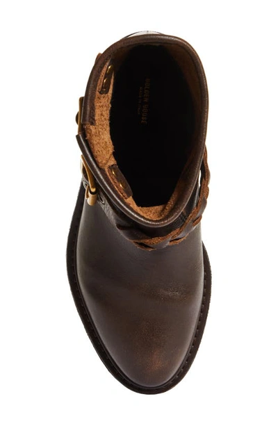 Golden Goose Biker Harness Low Boot In Dark Brown