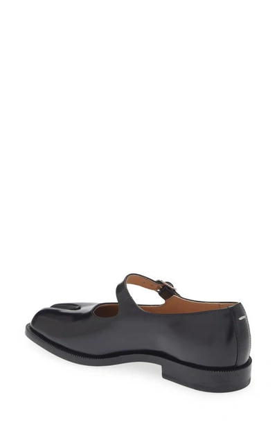 Maison Margiela Bovine Leather Mary Jane Pumps With Sheepskin Detailing And Elegant Buckle Closure In Black