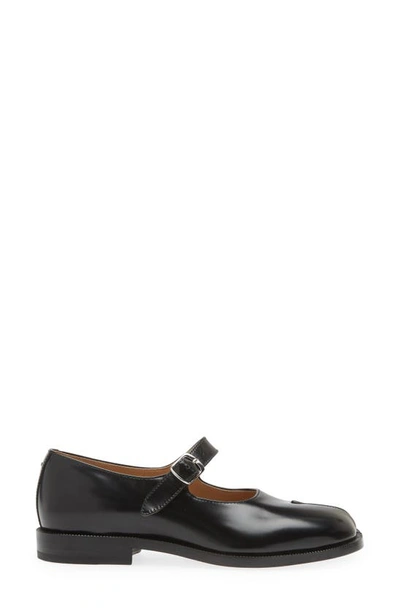 Maison Margiela Bovine Leather Mary Jane Pumps With Sheepskin Detailing And Elegant Buckle Closure In Black