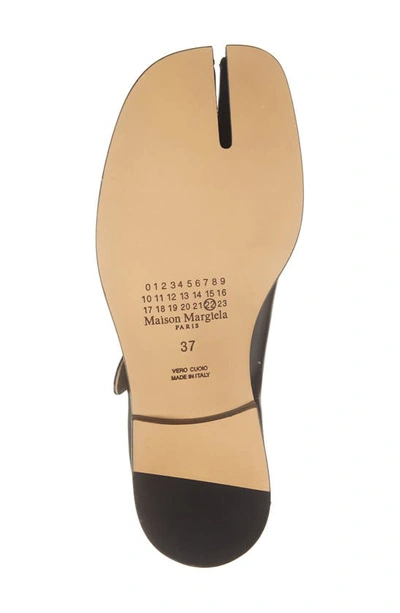 Maison Margiela Bovine Leather Mary Jane Pumps With Sheepskin Detailing And Elegant Buckle Closure In Black
