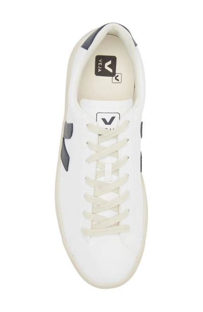 Veja V10' White Low-top Sneakers With Logo In Vegan Leather In White Nautico