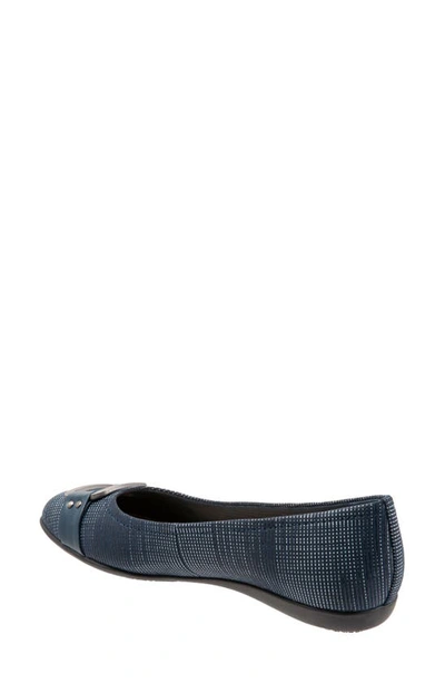 Shop Trotters Sizzle Signature Flat In Navy/ Navy Leather