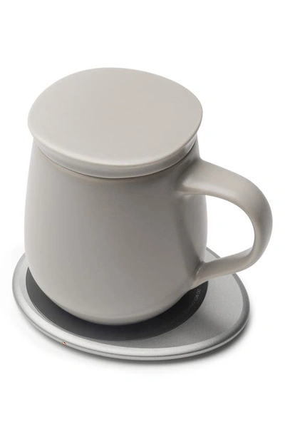 Ohom Ui 3 Mug & Warmer Set In Soft Gray