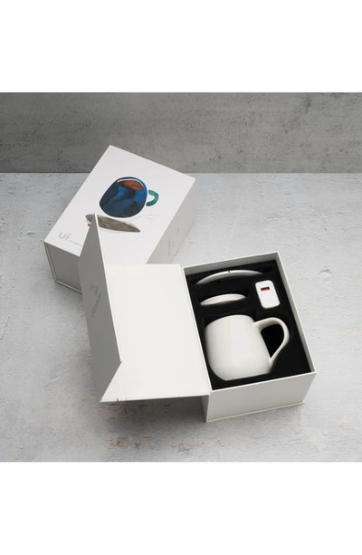 Ohom Ui 3 Mug & Warmer Set In Jasmine White