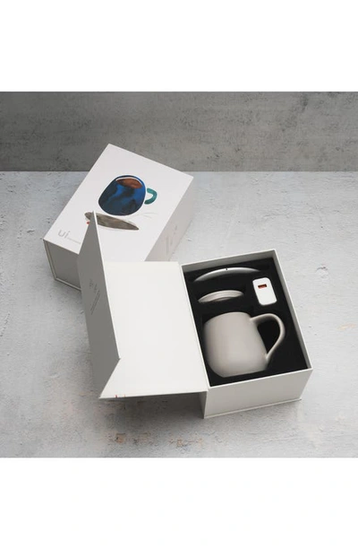 Ohom Ui 3 Mug & Warmer Set In Soft Gray