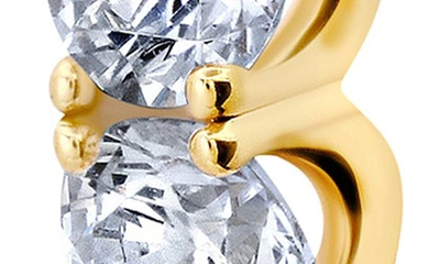 Crislu Small Brilliant Round Cubic Zirconia Hoop Earrings In Gold