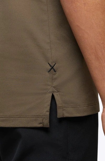 Cuts Coz Split Hem Polo In Shadow Green