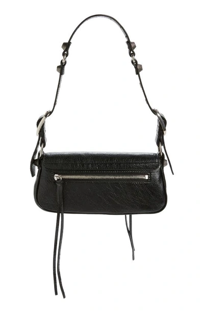 Shop Balenciaga Extra Small Le Cagole Lambskin Leather Shoulder Bag In Black