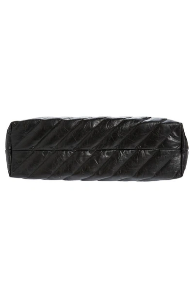 Shop Balenciaga Large Crush Quilted Calfskin Tote In Black