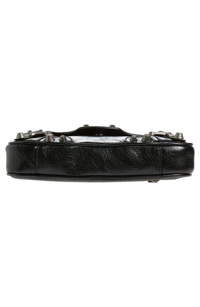 Shop Balenciaga Extra Small Le Cagole Lambskin Leather Shoulder Bag In Black