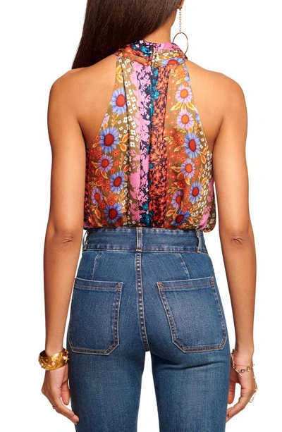Shop Ramy Brook Charli Mixed Floral Sleeveless Top In Orange Multicolor Boho