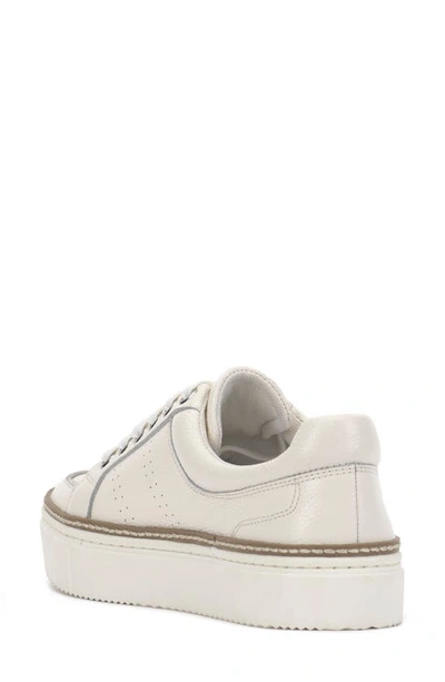 Shop Vince Camuto Randay Leather Platform Sneaker In Bright White