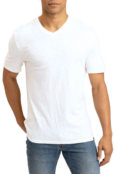 Shop Threads 4 Thought V-neck Organic Cotton T-shirt In Ecru