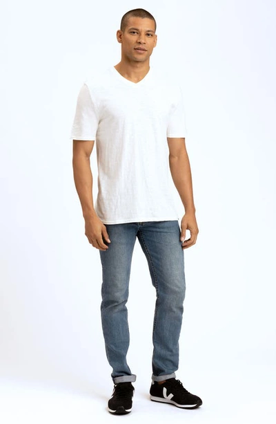 Shop Threads 4 Thought V-neck Organic Cotton T-shirt In Ecru