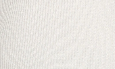 Shop Dkny Cutout Shoulder Asymmetric Neck Rib Sweater In Ivory