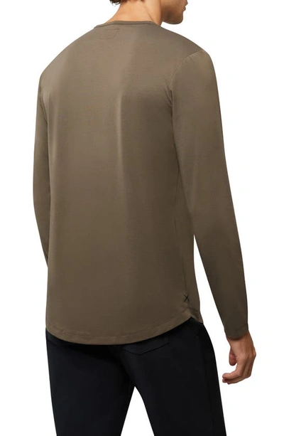 Cuts Ao Curved Hem Long Sleeve T-shirt In Shadow