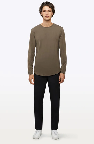 Cuts Ao Curved Hem Long Sleeve T-shirt In Shadow