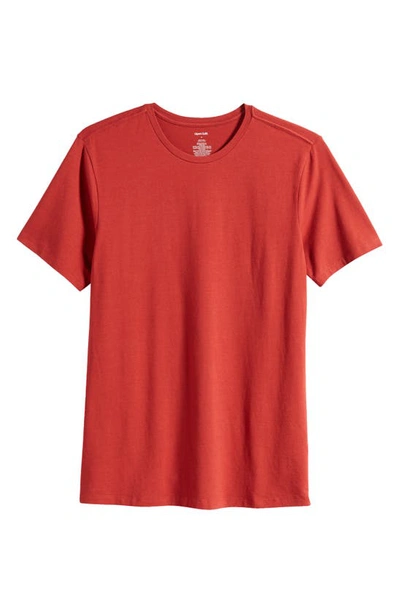 Shop Open Edit Crewneck T-shirt In Red Karanda
