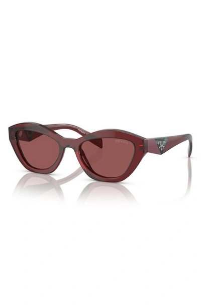 Shop Prada 52mm Butterfly Sunglasses In Dark Violet