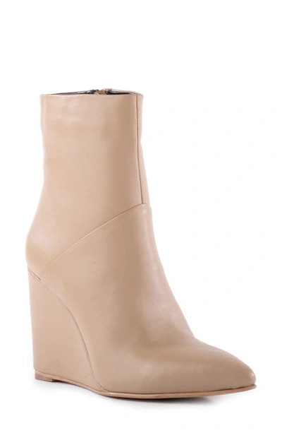 Shop Seychelles Only Girl Pointed Toe Wedge Bootie In Vacchetta