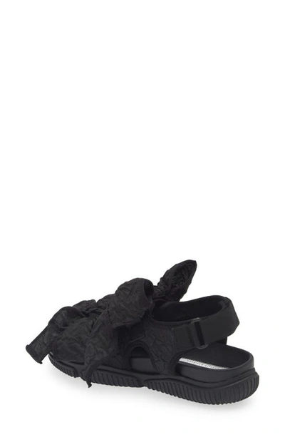 Shop Cecilie Bahnsen Valeria Bow Sport Sandal In Black/ Black