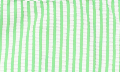 Rufflebutts Kids' Seersucker Two-piece Swimsuit & Headband Set In Green