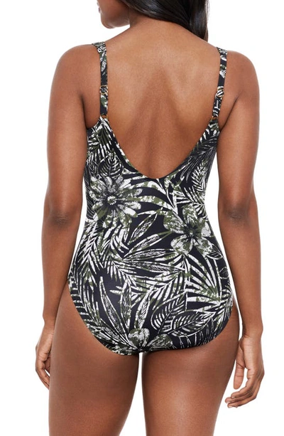Shop Miraclesuit Zahara Sanibel Underwire One-piece Swimsuit In Black Multi