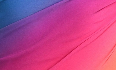 Shop La Blanca Rainbow Shirred One-shoulder One-piece Swimsuit In Multi
