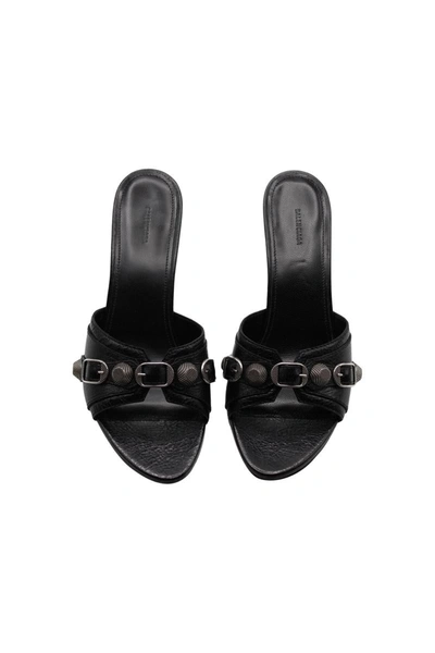 Shop Balenciaga Cagole 70mm Sandal Shoes In Black