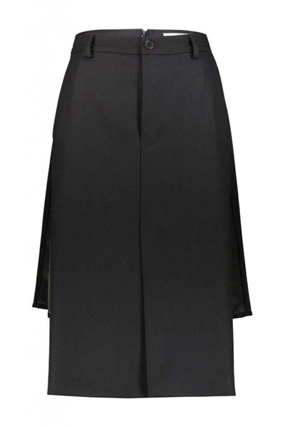 Shop Balenciaga Flat Pencil Skirt With Front Panel Clothing In Black