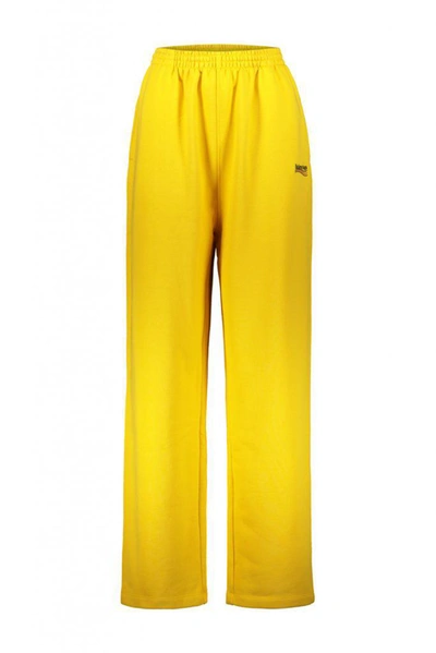 Shop Balenciaga Jogging Pants In Yellow Clothing In Yellow & Orange