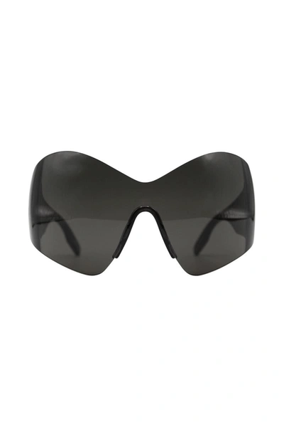 Shop Balenciaga Mask Butterfly Sunglasses Accessories In Black