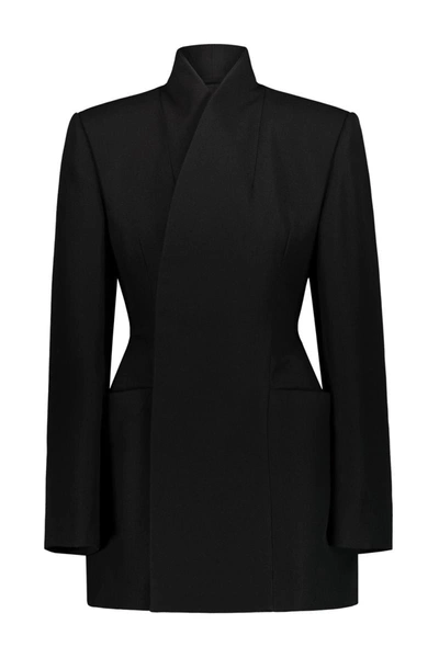 Shop Balenciaga Minimal Hourglass Jacket Clothing In Black