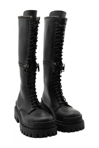 Shop Balenciaga Master 20mm Boot Shoes In Black