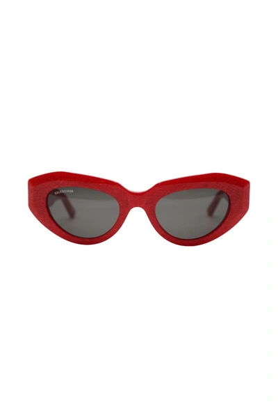 Shop Balenciaga Rive Gauche Cat Sunglasses Accessories In Red
