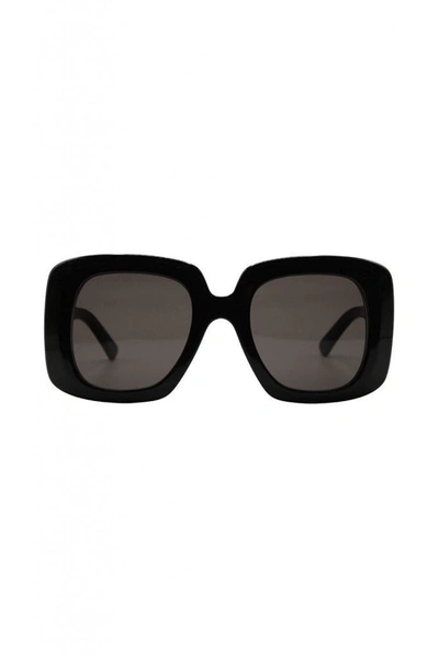 Shop Balenciaga Shiny Black Square-frame Sunglasses Accessories
