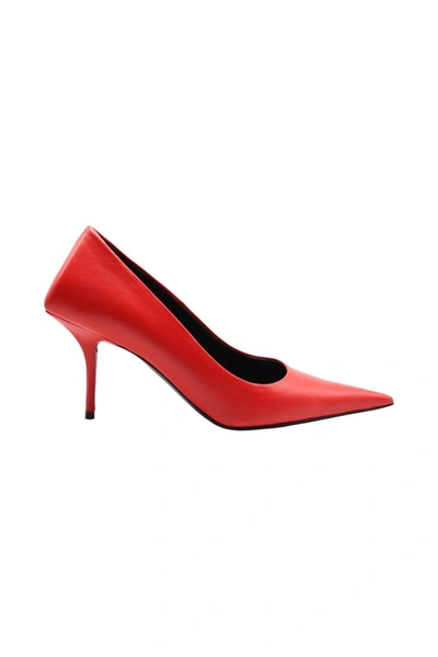 Shop Balenciaga Square Knife Pumps Shoes In Red
