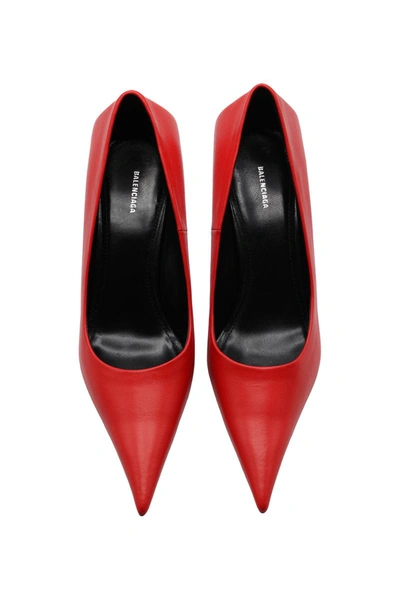 Shop Balenciaga Square Knife Pumps Shoes In Red