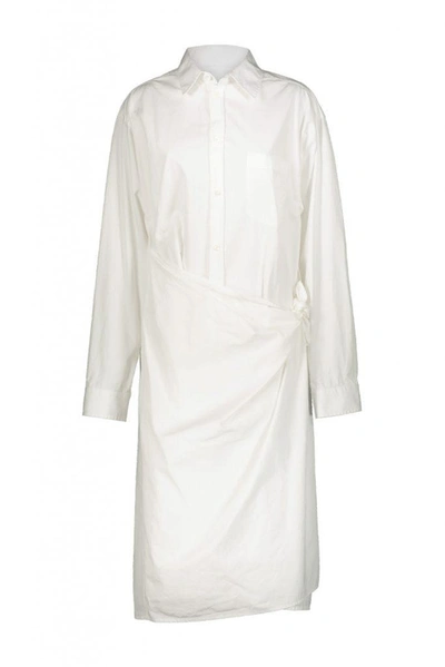 Shop Balenciaga White Wrap Short Dress Clothing