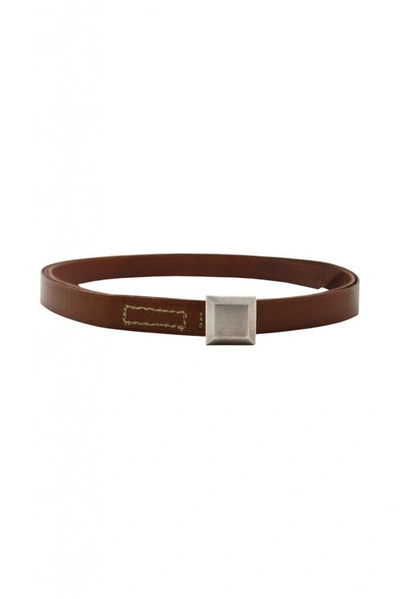 Shop Frenckenberger Leather Belt Accessories In Brown