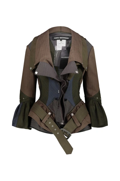 Shop Junya Watanabe Ruffle-hem Unstructured Jacket With Belt Clothing