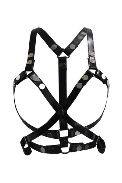 Shop Junya Watanabe Studded Leather Harness Accessories In Black