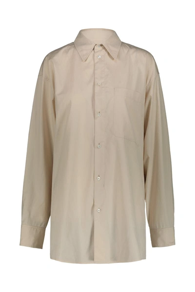 Shop Lemaire Long Shirt Clothing In Nude & Neutrals