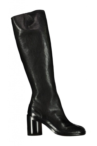 Shop Maison Margiela Knee-high Tabi Boots Shoes In Black
