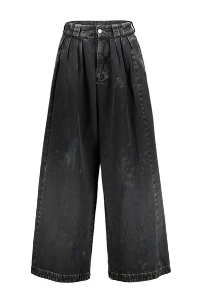 Shop Maison Margiela Loose Fit Denim Pant Clothing In Black