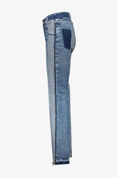 Shop Maison Margiela Reversed Panels Details Jeans Clothing In Blue